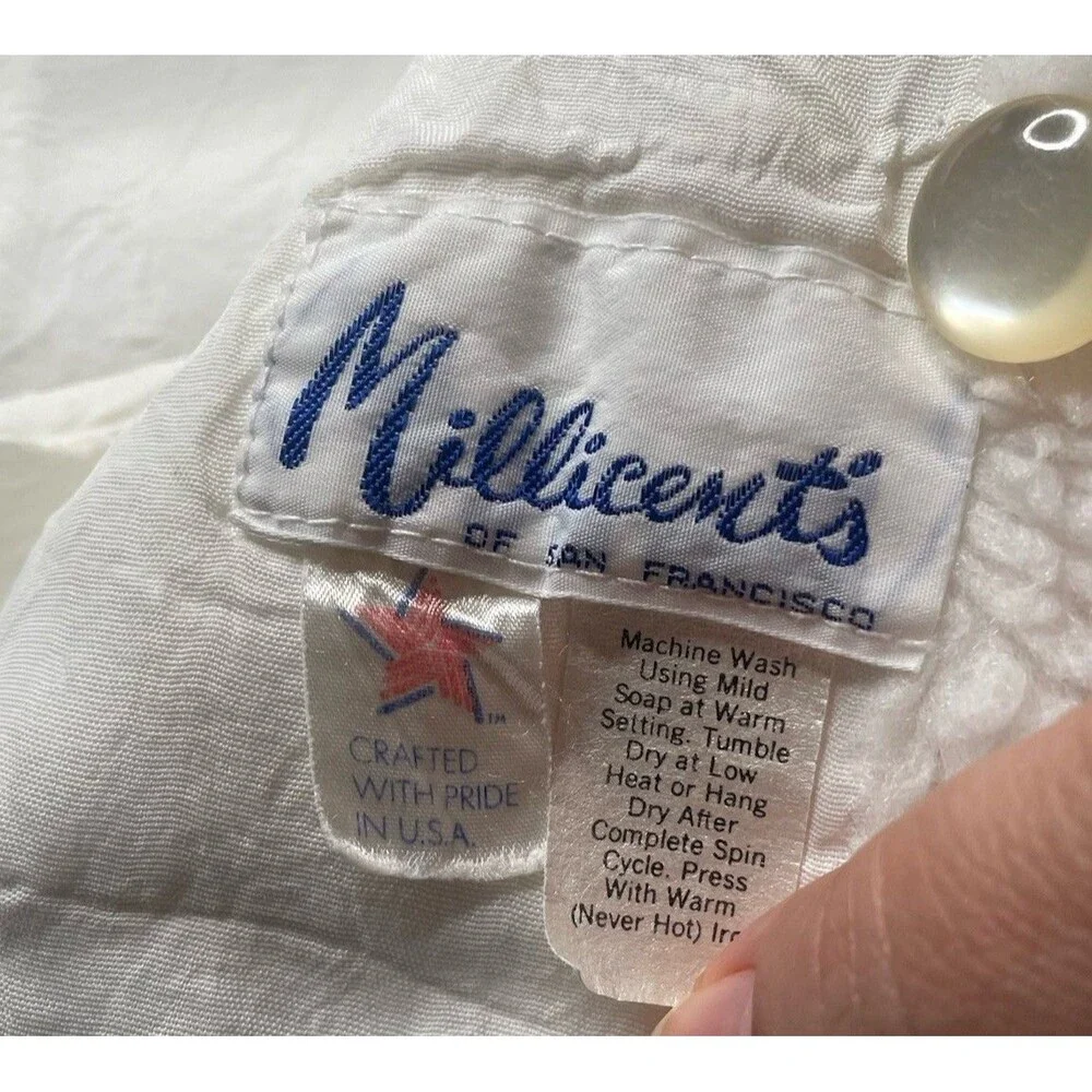 VTG 80s Millicents San Francisco White Faux Fur Girl Swing Coat Jacket 2T